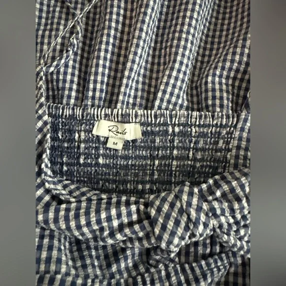 Rails Maeve Dress Navy Lilac Gingham Sundress | M - Picture 8 of 12